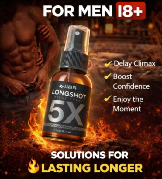 LIVELIFE Longshot 5X Delay Spray for Men (18+)