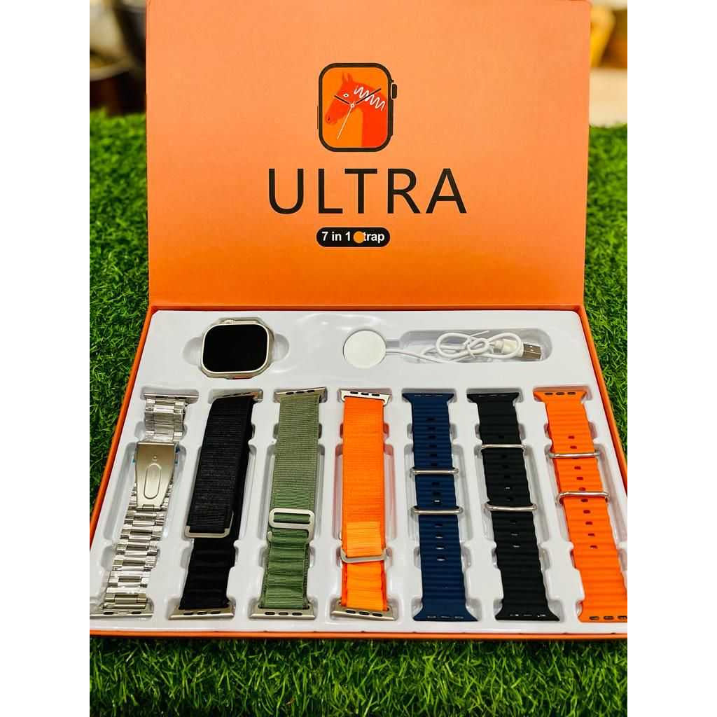 Ultra Premium 7 in 1 Smart Watch for Men & Women – Bluetooth Calling, HD Display Luxury Smartwatch (With 7 Straps)